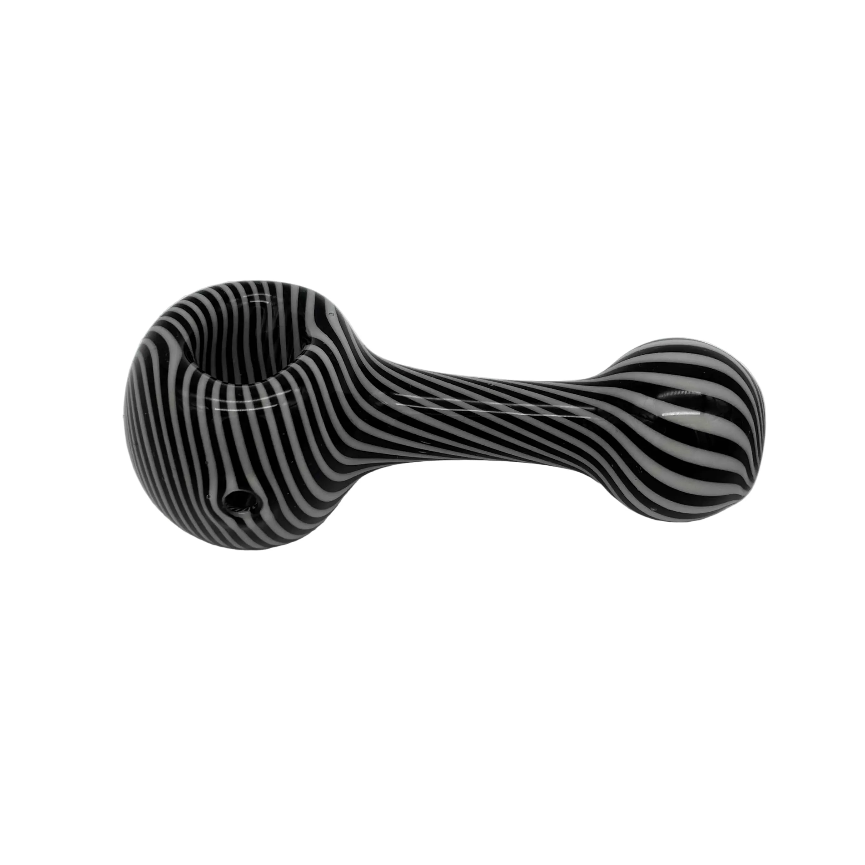 Black & White Swirl Spoon Pipes - Image 3