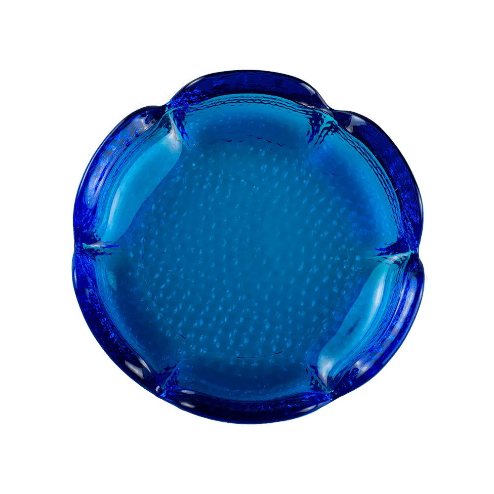 Blenko Blue Lotus Ashtray - Image 3