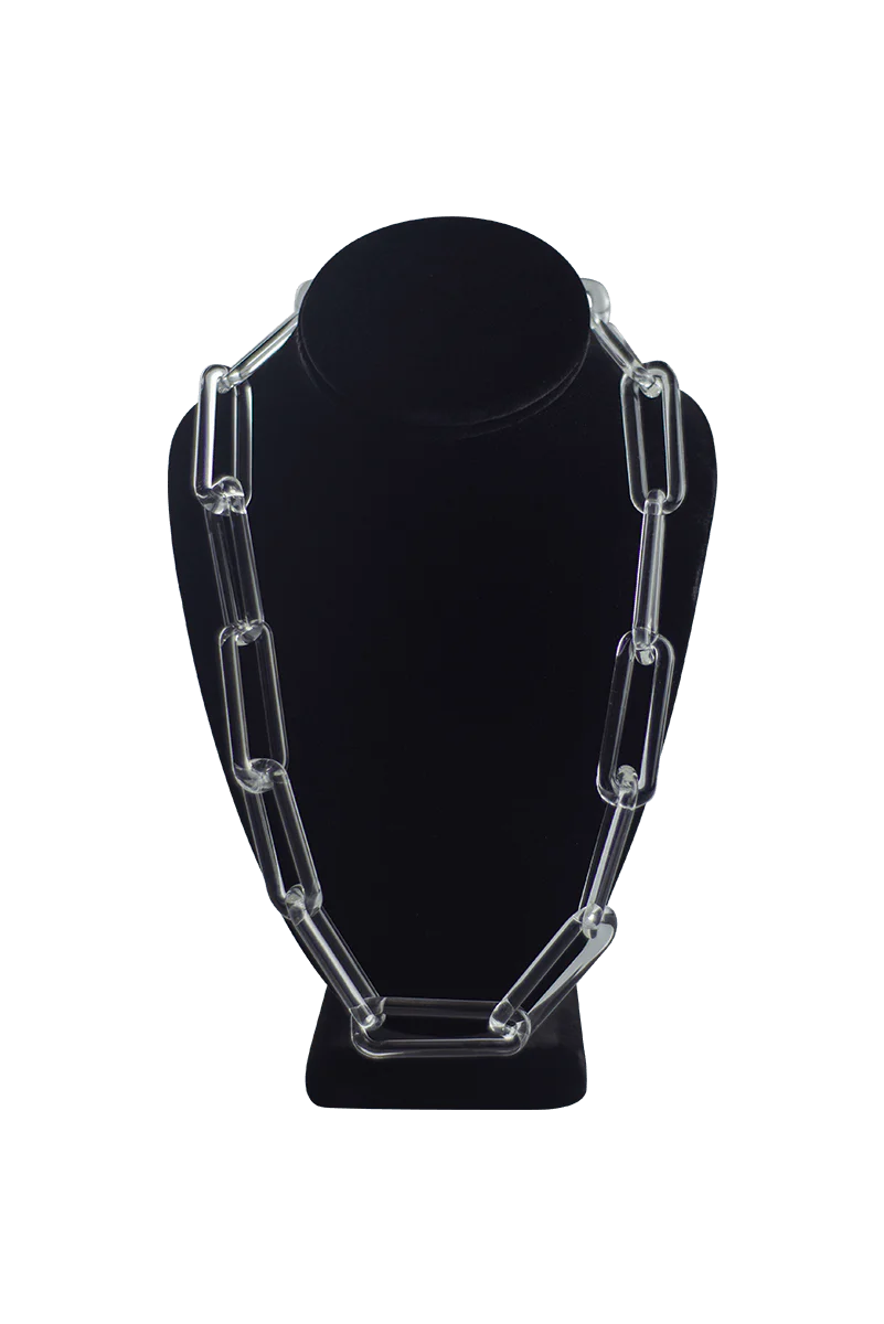 Clear Glass Chain Necklaces - Image 3