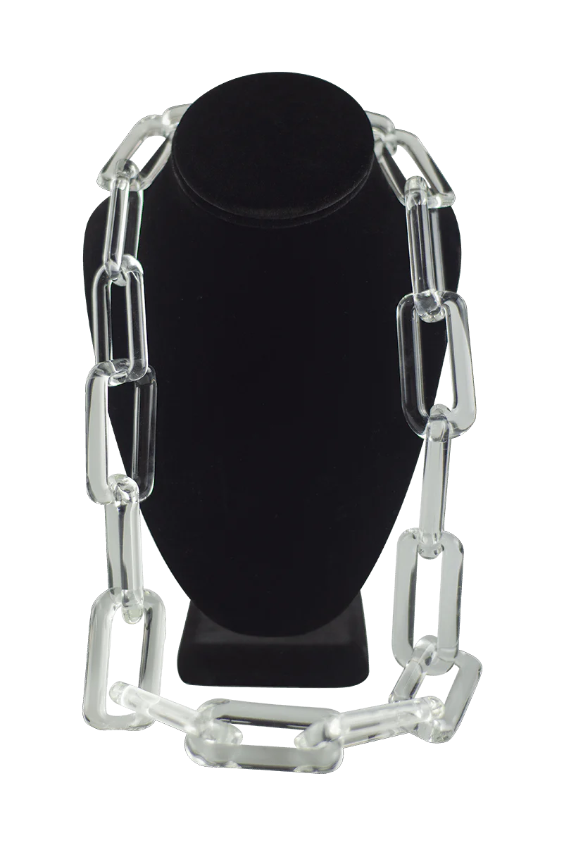 Clear Glass Chain Necklaces - Image 4