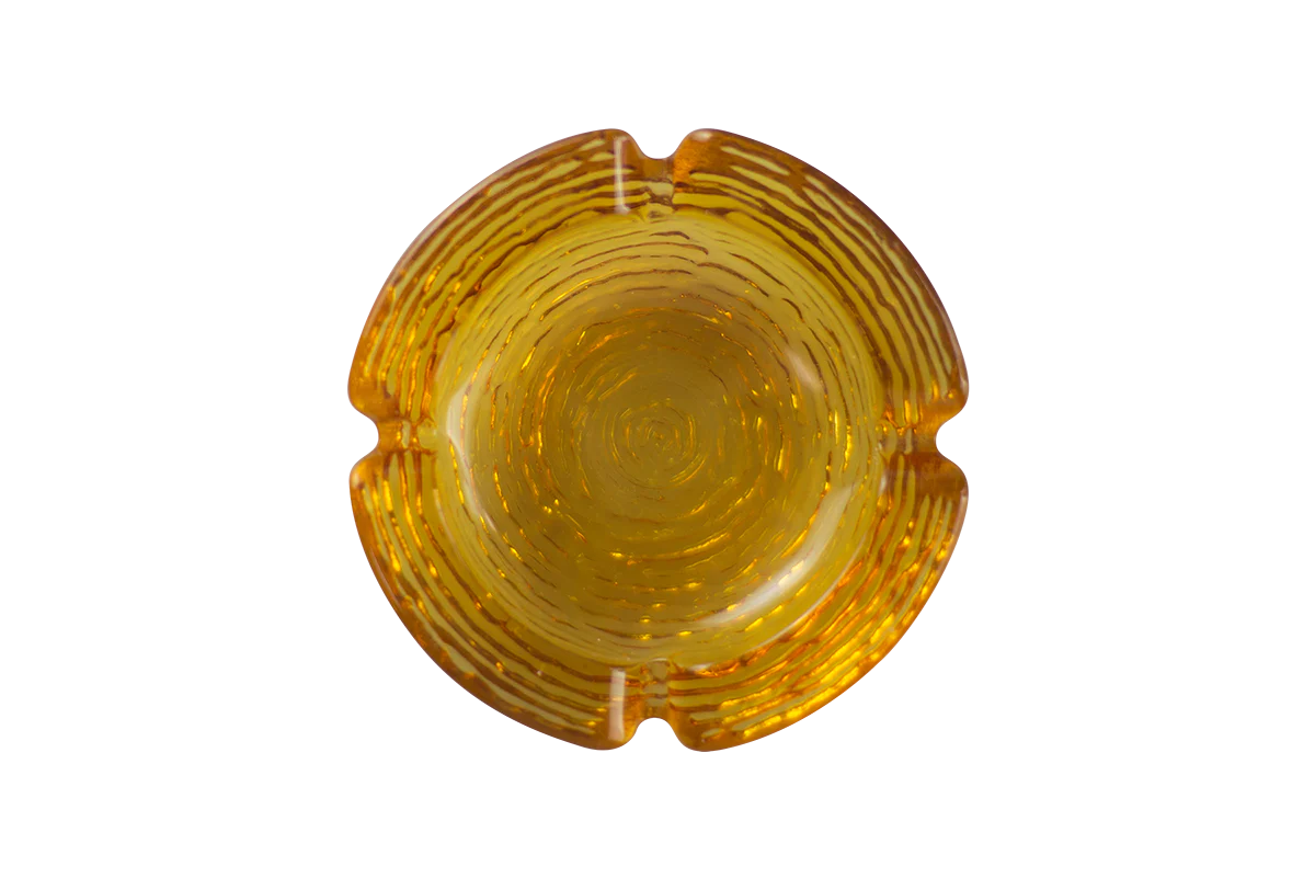 Small Amber Anchor Hocking Soreno Ashtray - Image 3