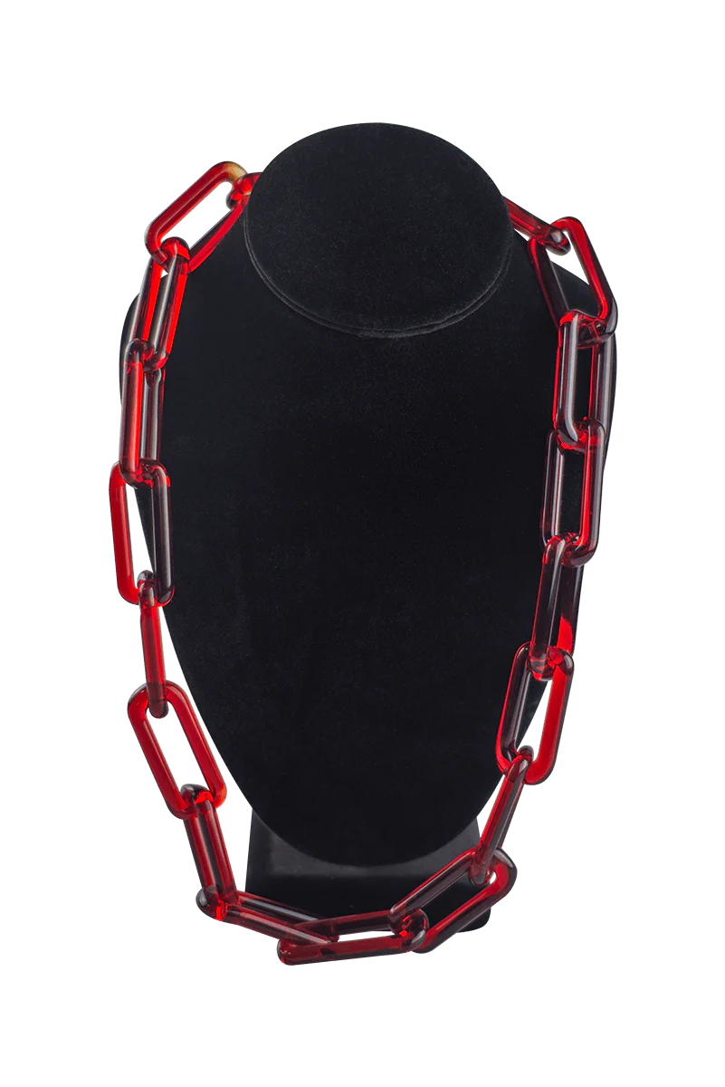 Solid Color Glass Chain Necklaces - Image 4
