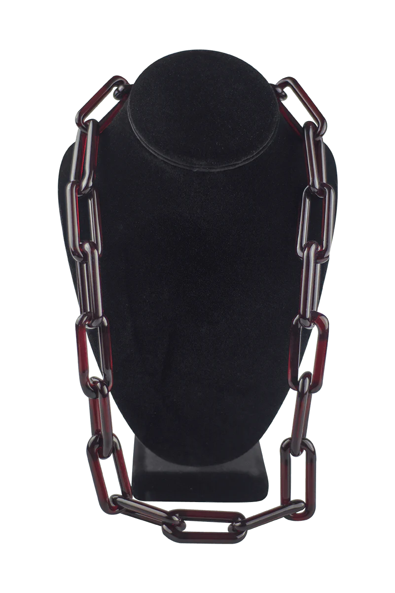 Solid Color Glass Chain Necklaces - Image 6