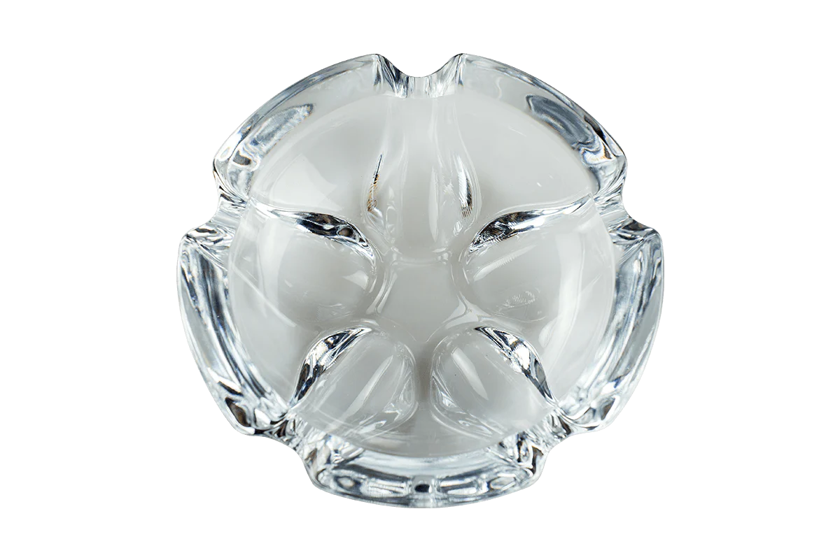 Vintage Flower Glass Ashtray - Image 2